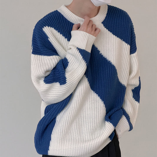 Round Neck Long Sleeve Cow Bump Colour Sweater Knitwear Boys - ROMART GLOBAL LTD