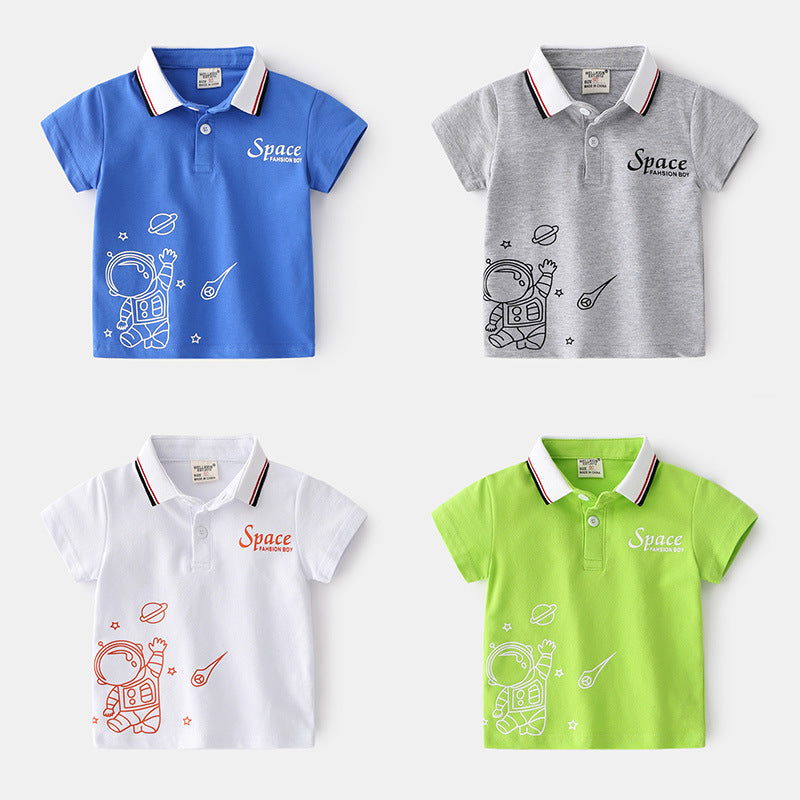 Children's Short Sleeve Polo-Like Shirt