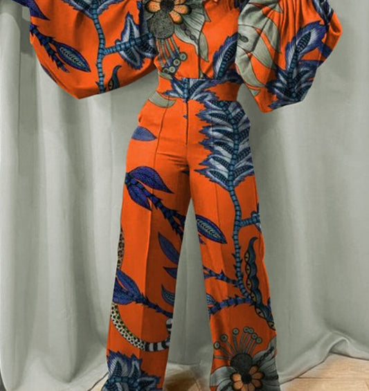 Women's Elegant Fashion Pocket Camouflage Jumpsuit