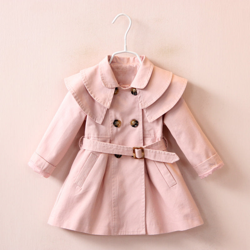 Kids Cotton Trench Coat GIRLS - ROMART GLOBAL LTD