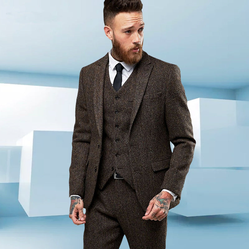 Three-Piece English Styled Suit Men - ROMART GLOBAL LTD