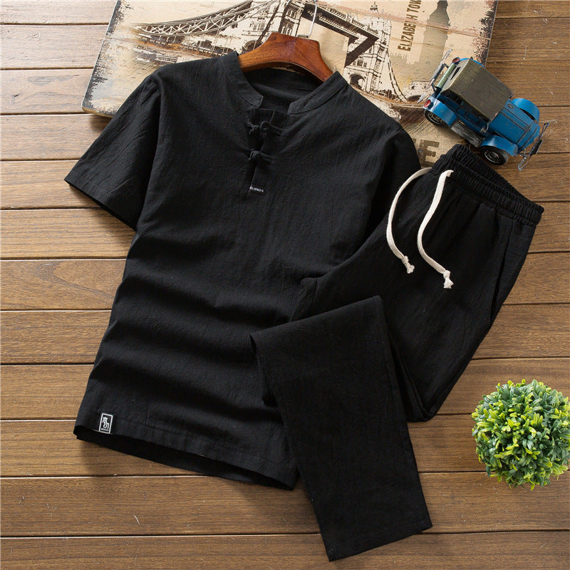 Two-piece Casual T-shirt Plus Trousers Suit For Men - ROMART GLOBAL LTD