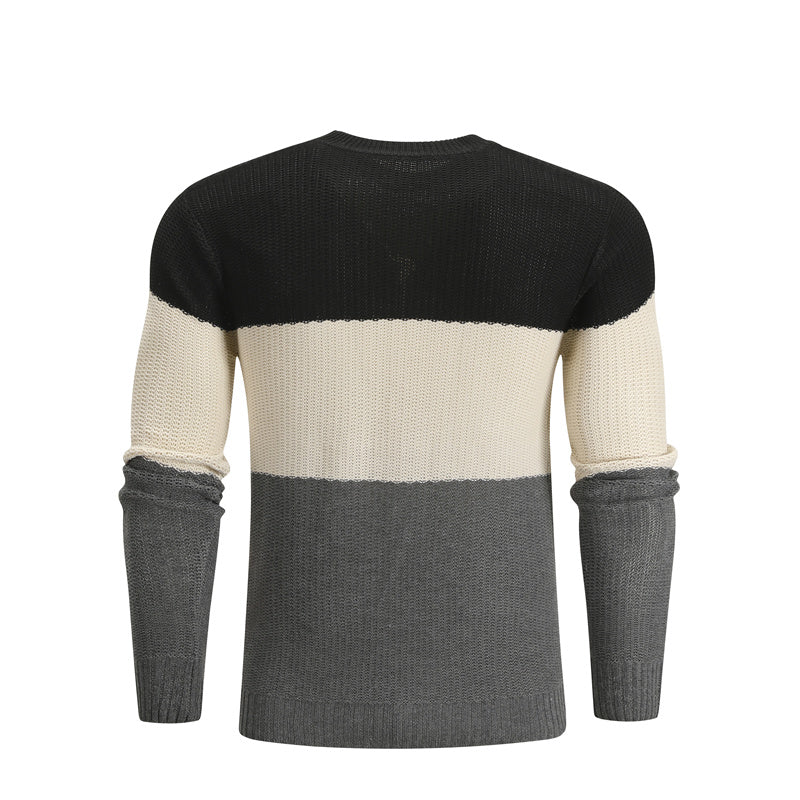 New Classic Soft Warm Thick Crewneck Pullovers Men