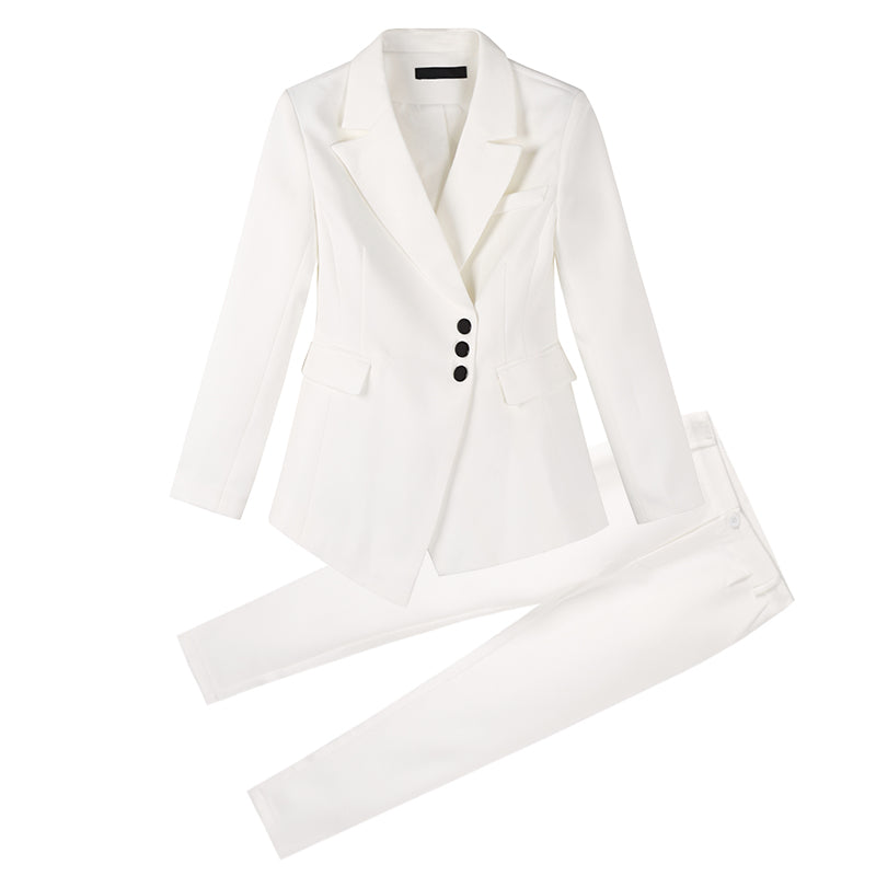 Official Occasion white Slim Jacket & Pants Suits Women - ROMART GLOBAL LTD