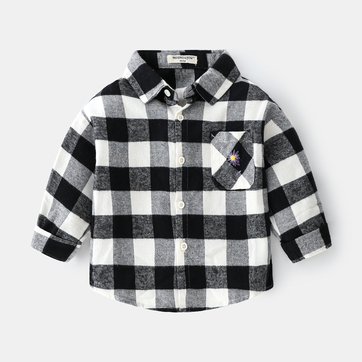 New Plaid Long Sleeve Shirt For Boys