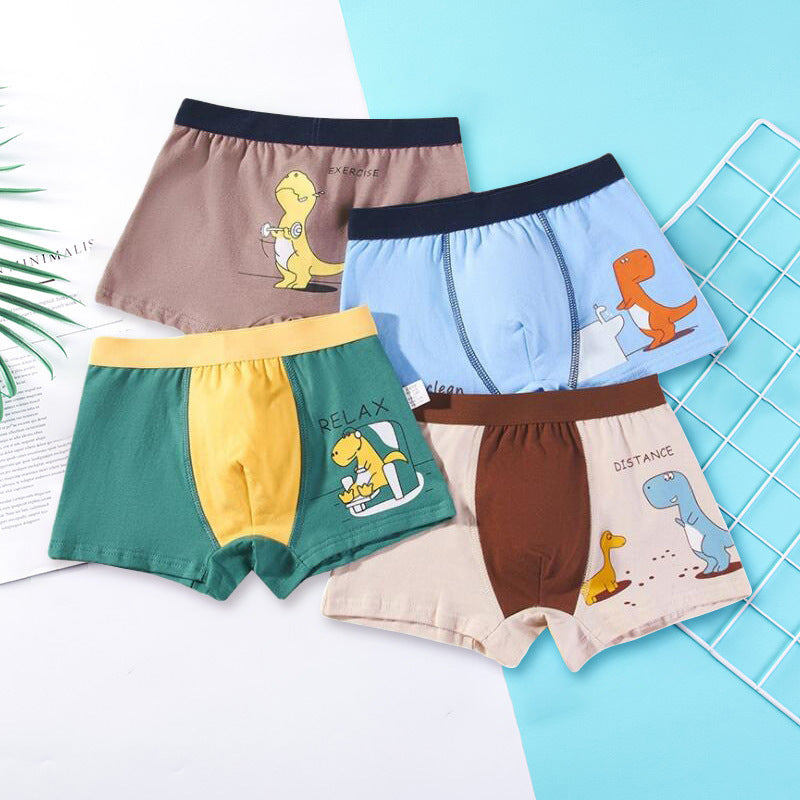 Flat Cornered Fine Shuttle Cotton Briefs Boxers Underpants Underwear Boys - ROMART GLOBAL LTD