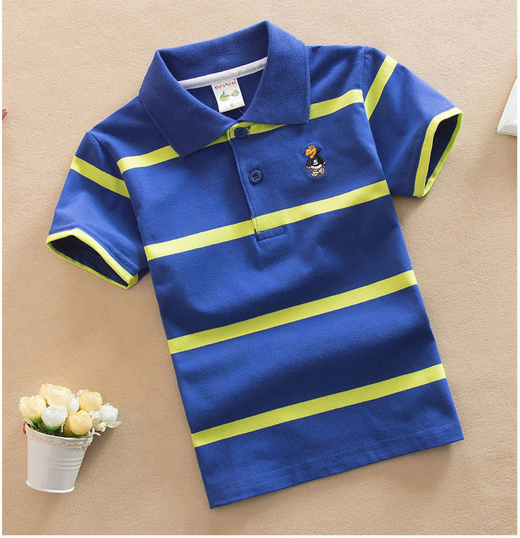 College Style Boys Polo Short Sleeve T-Shirt Boys - ROMART GLOBAL LTD