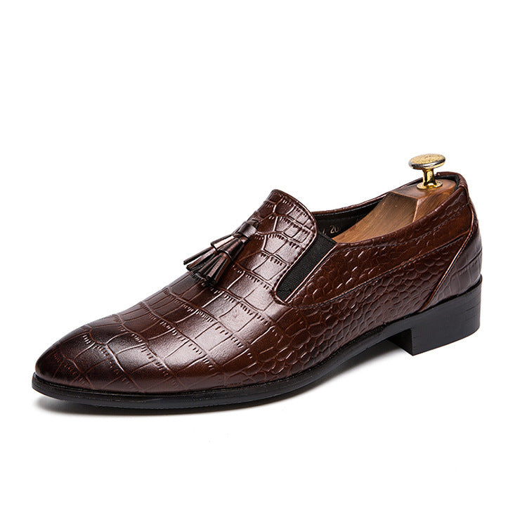 Pointed leather shoes for men - ROMART GLOBAL LTD