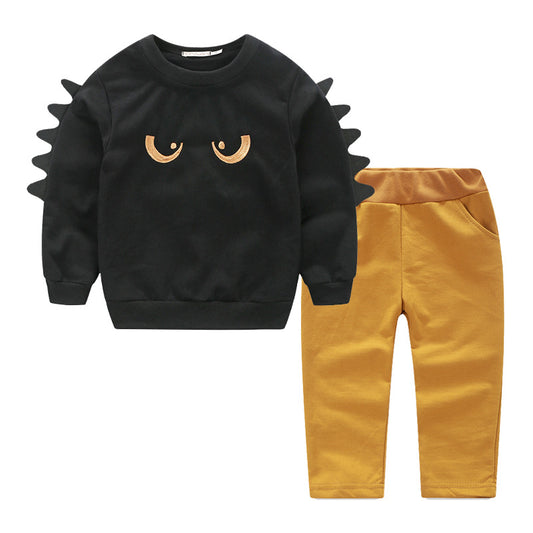 Kids Casual Cartoon Long Sleeve Sweater Plus Track Pants Set Knitwear Girls - ROMART GLOBAL LTD