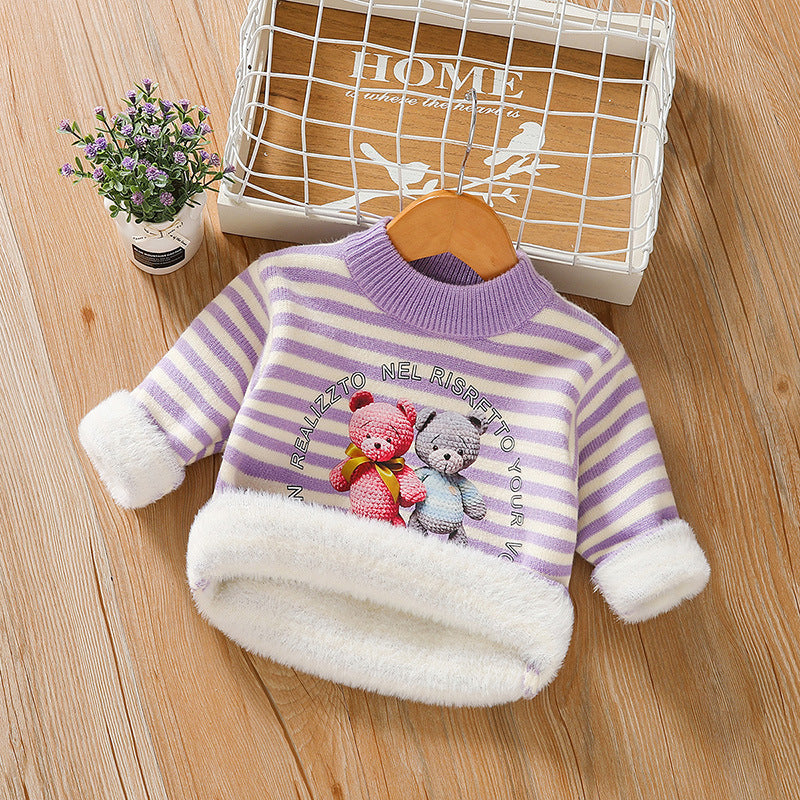 Plush Padded Sweater Knitwear Girls - ROMART GLOBAL LTD