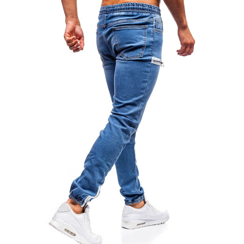 White Pants Jeans Trousers For Men Retro Party Work Men - ROMART GLOBAL LTD