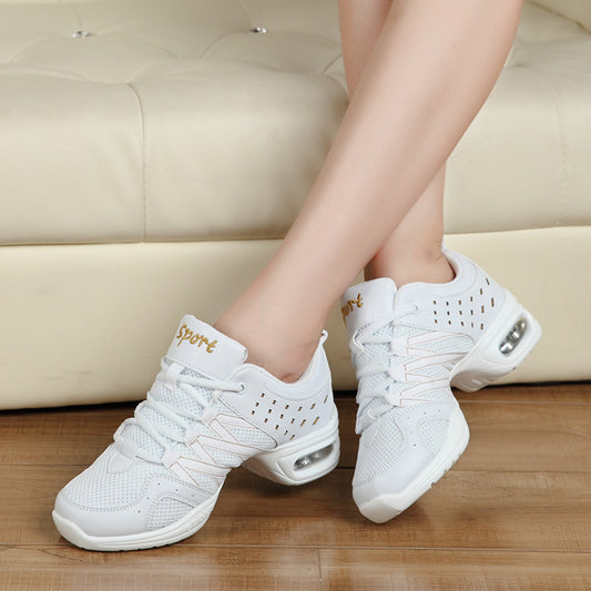 White Square Dance Shoes Dancing Shoes Women - ROMART GLOBAL LTD