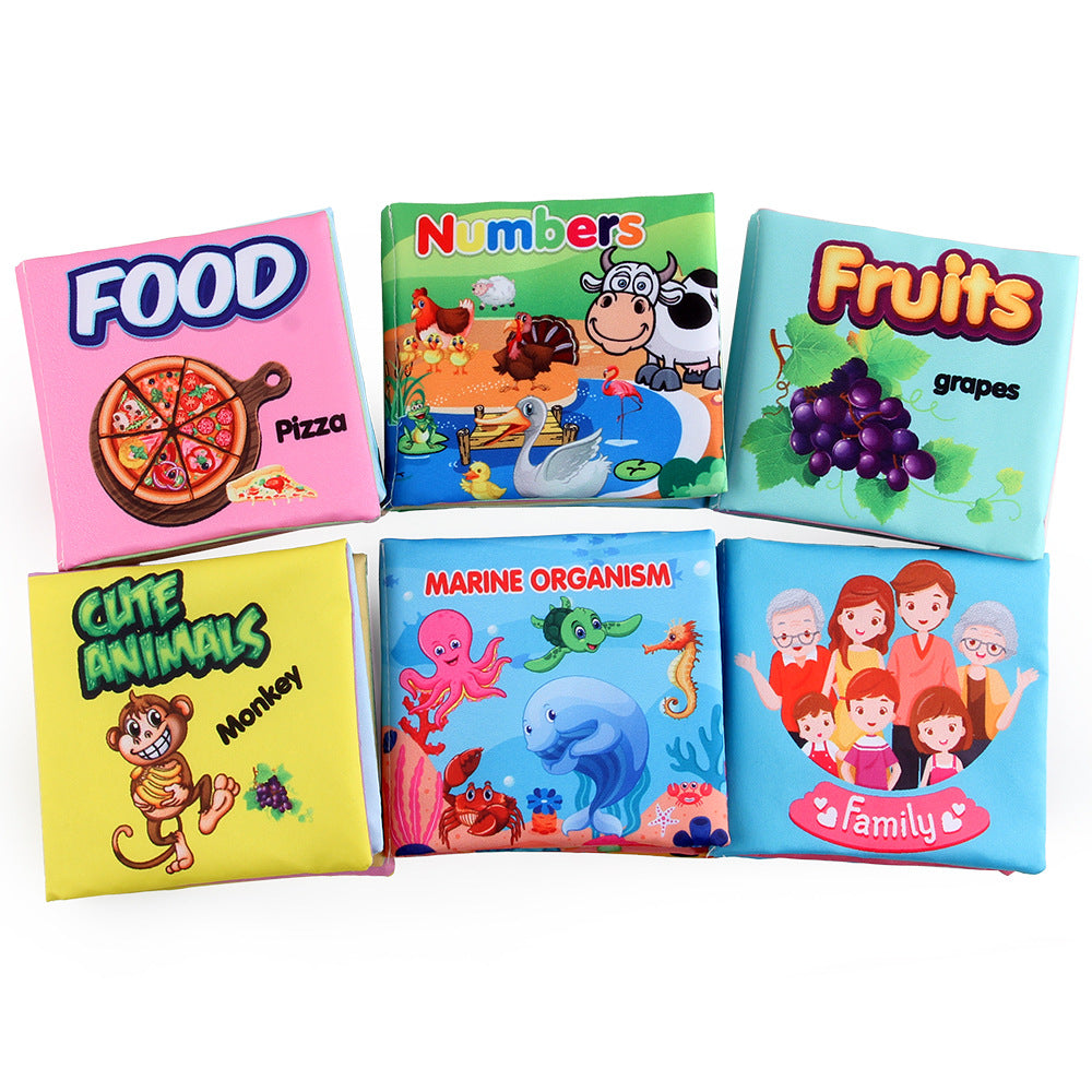 Cloth Books Soft Baby Sound Books Early Learning Educational Toys 0 -12 Months Kids Learning - ROMART GLOBAL LTD