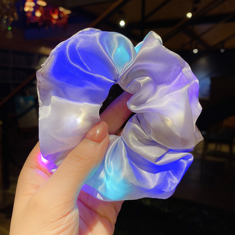 LED Luminous Scrunchies Elastic Hairband Accessories Girls - ROMART GLOBAL LTD