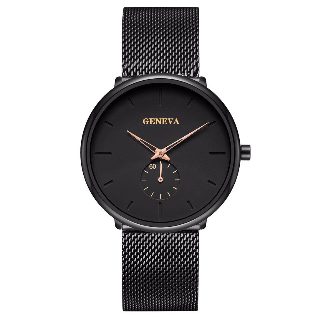 A Geneva Brand Fashion Casual Quartz Stainless Steel Analog Wristwatch Jewellery & Accessories Men - ROMART GLOBAL LTD