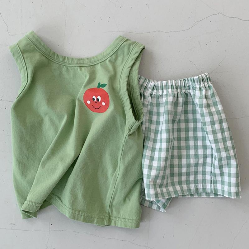 Children Cute Casual Cotton Two-Piece Sleeveless Vest And Shorts Underwear Boys - ROMART GLOBAL LTD