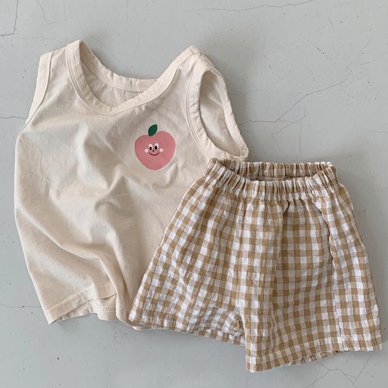 Children Cute Casual Cotton Two-Piece Sleeveless Vest And Shorts Underwear Boys - ROMART GLOBAL LTD