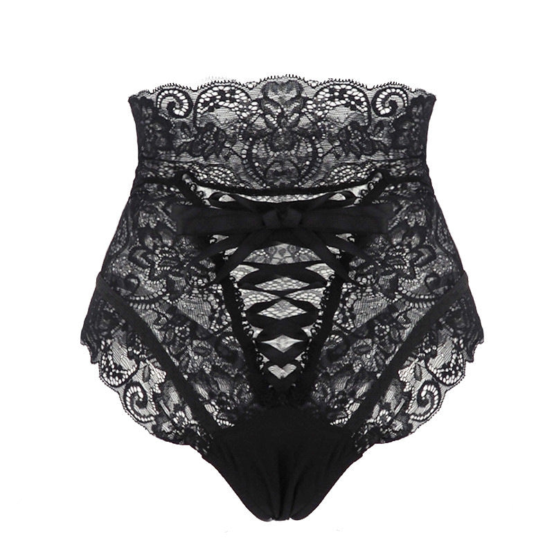 High Waist Lace Panties Thongs Lingerie Underwear Women - ROMART GLOBAL LTD