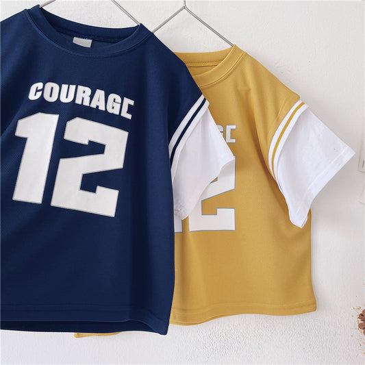 USA Sports Style Short-sleeved Summer T-shirt For Boys