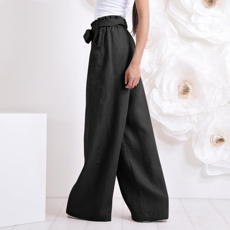 Vintage Elastic Waist Long Pants Women - ROMART GLOBAL LTD