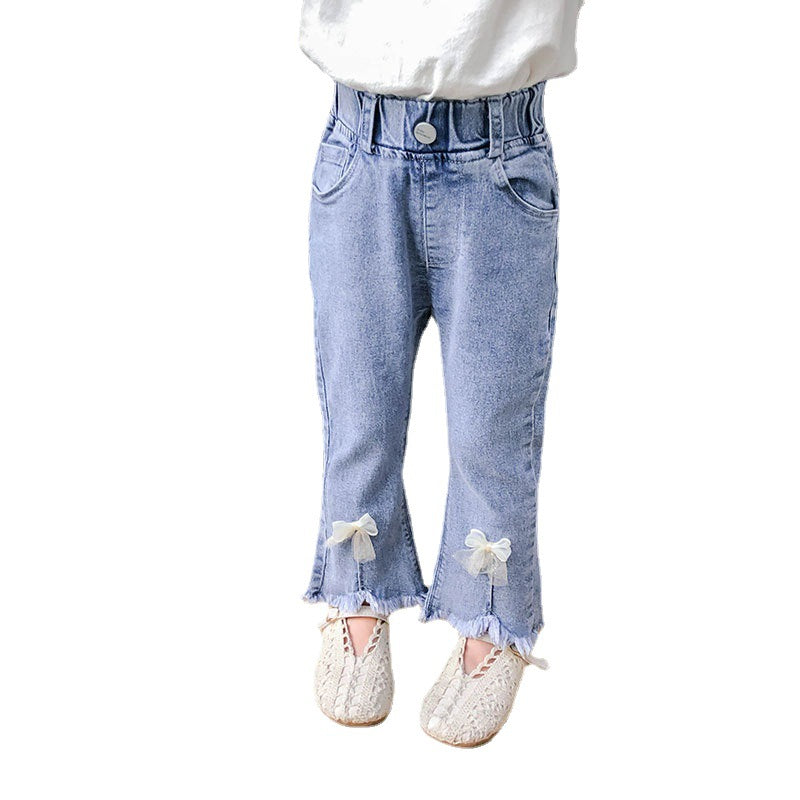 Korean Fashion Flared Jeans Trendy Pants Girls - ROMART GLOBAL LTD