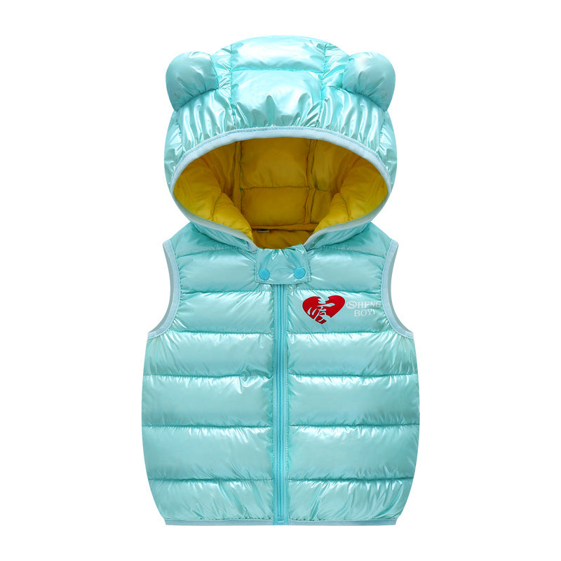 Kids Warm Down Hooded Vest Coat UNISEX - ROMART GLOBAL LTD