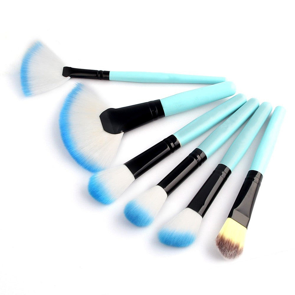 Professional 32Pcs Makeup Brush Foundation Eye Shadows Powder Blue Make Up Brushes Tools Cosmetic Bag pincel maquiagem Brushes - ROMART GLOBAL LTD
