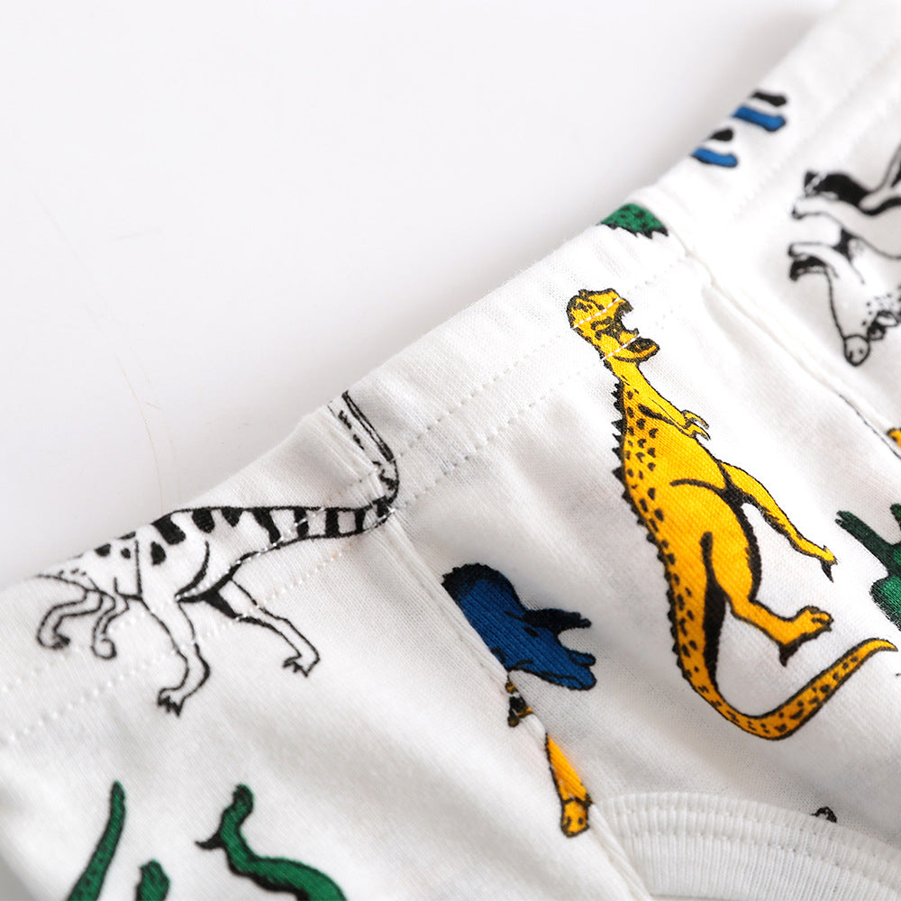 Threaded Cotton Dinosaur Cartoon Underwear Boys - ROMART GLOBAL LTD