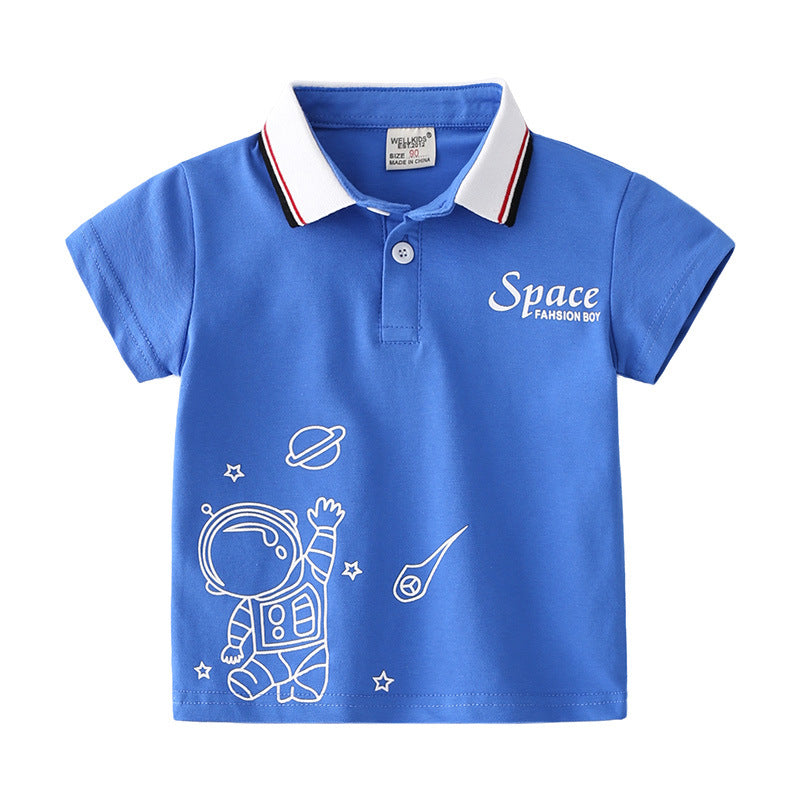 Children's Short Sleeve Polo-Like Shirt