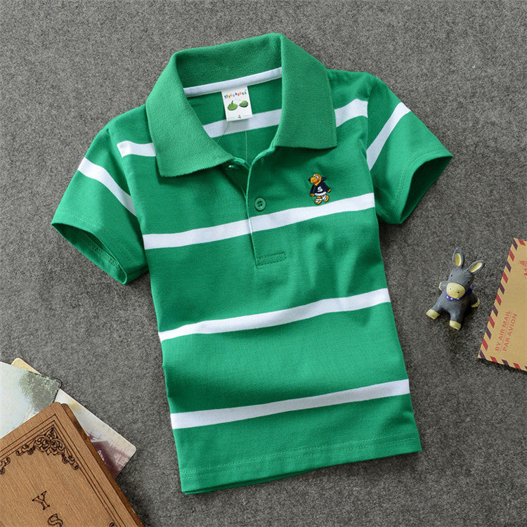 College Style Boys Polo Short Sleeve T-Shirt Boys - ROMART GLOBAL LTD