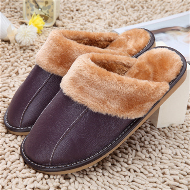 Adults Foot-Warming Cotton Slippers MEN - ROMART GLOBAL LTD