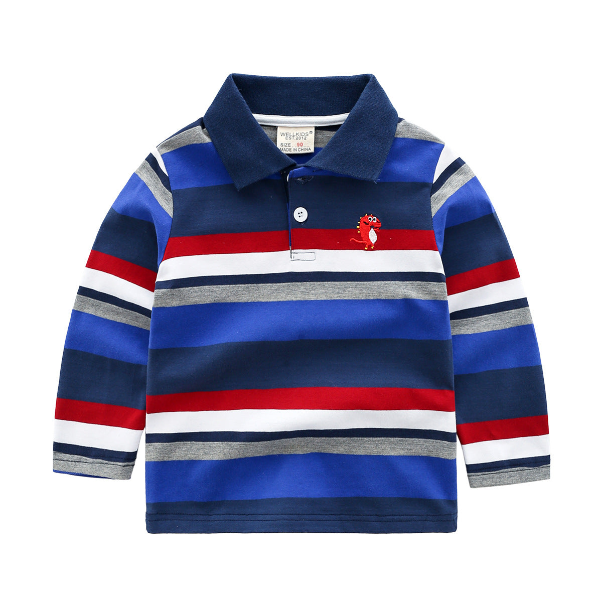 Striped Long Sleeve Tee Shirt For Boys