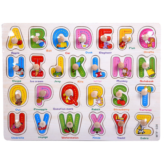 Wooden Educational Early Education Puzzle Kids Learning - ROMART GLOBAL LTD