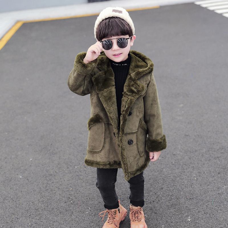 Kids Padded Suede Trench Coat BOYS - ROMART GLOBAL LTD