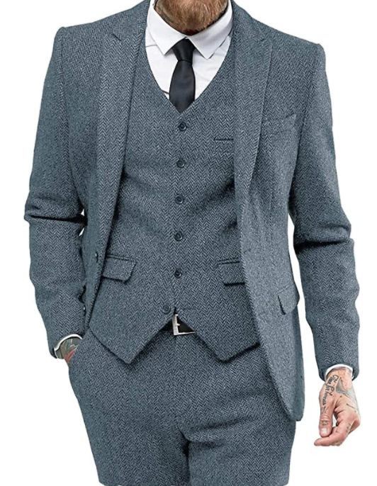 Three-Piece French Style Suit Men - ROMART GLOBAL LTD
