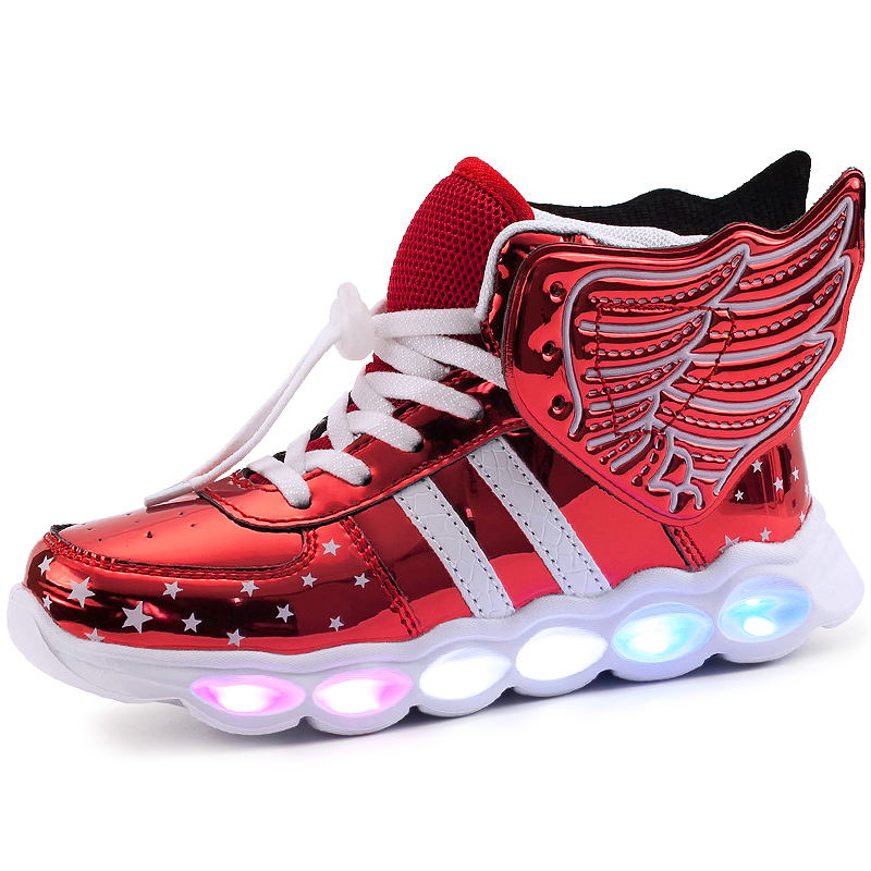 Rechargeable wings glitter sneakers Footwear Boys - ROMART GLOBAL LTD