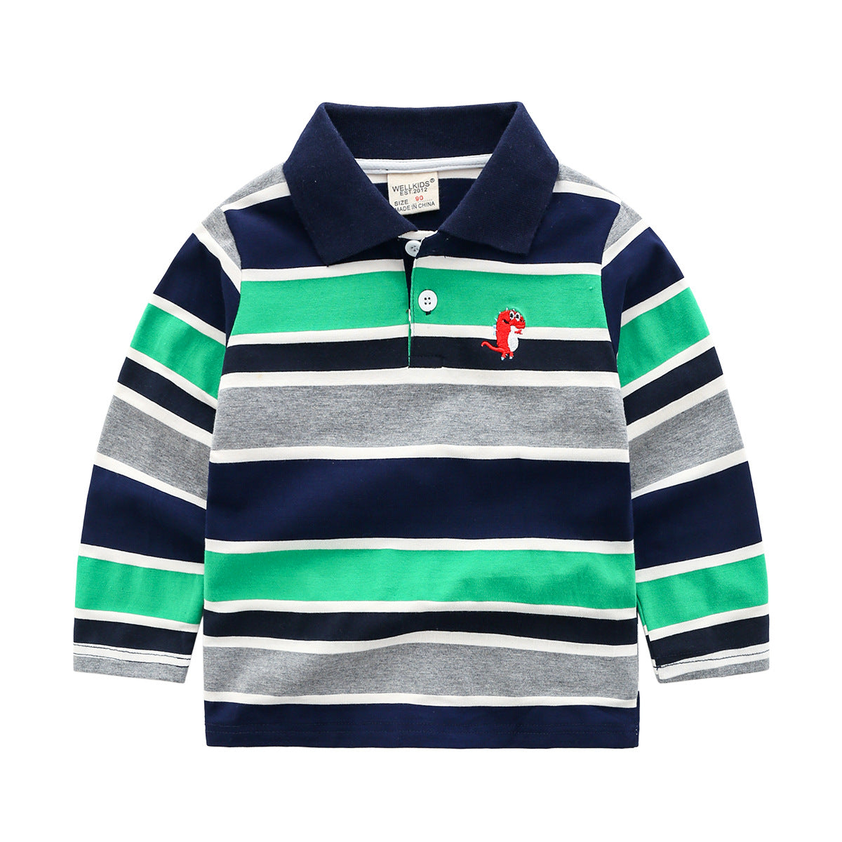 Striped Long Sleeve Tee Shirt For Boys