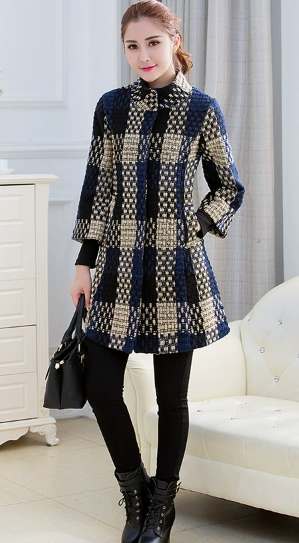 New Slim-Fit Thick Woollen Coat Women - ROMART GLOBAL LTD
