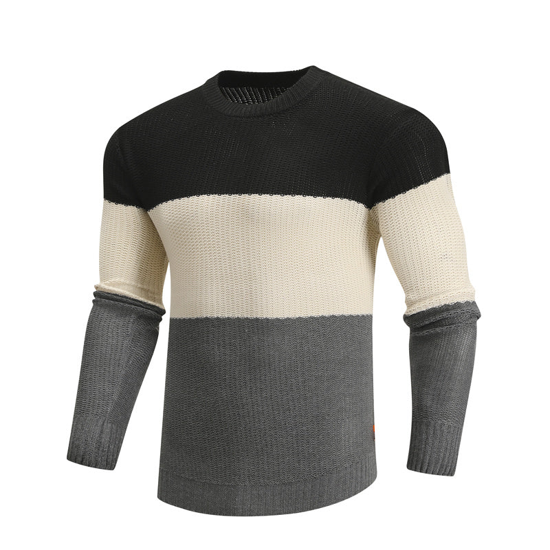 New Classic Soft Warm Thick Crewneck Pullovers Men