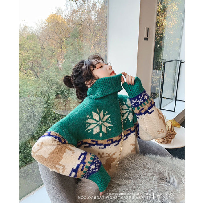 Christmas turtleneck sweater women - ROMART GLOBAL LTD