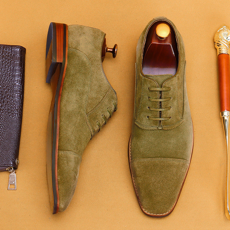 Business Formal Lace Up Suede Leather Footwear Men - ROMART GLOBAL LTD