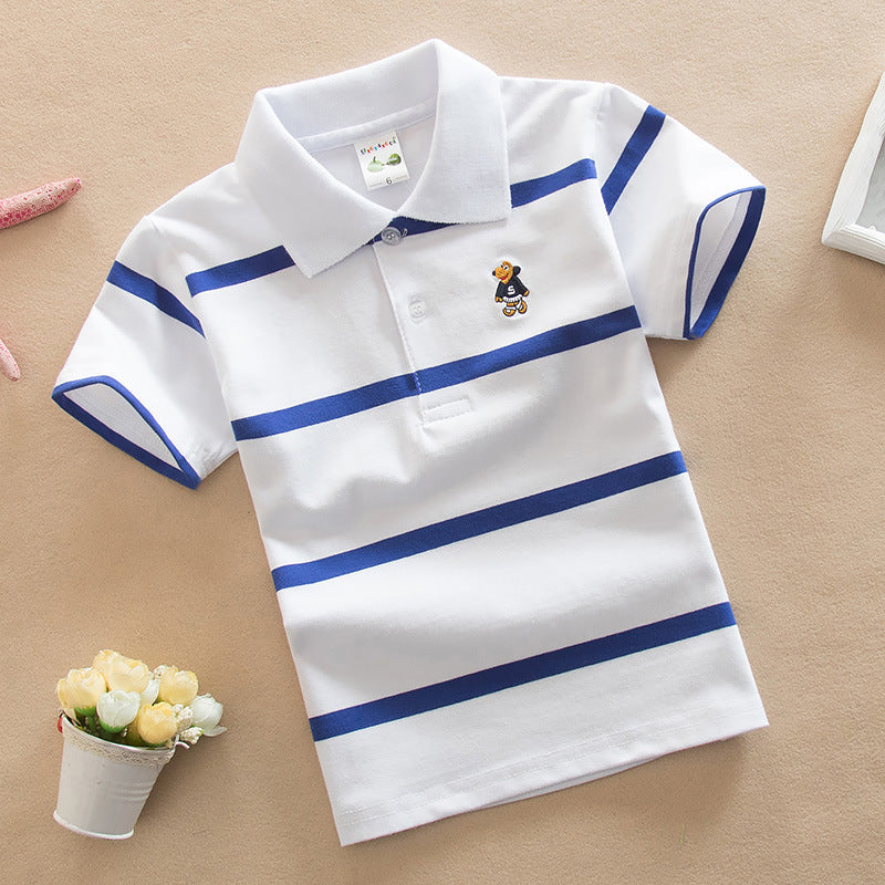 College Style Boys Polo Short Sleeve T-Shirt Boys - ROMART GLOBAL LTD