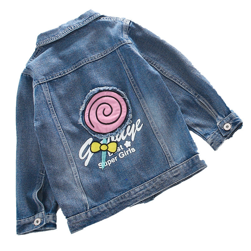 Casual Printed Denim Coat Girls - ROMART GLOBAL LTD