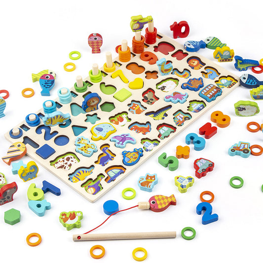 Children's Early Education Jigsaw Wooden Toys Kids Learning - ROMART GLOBAL LTD