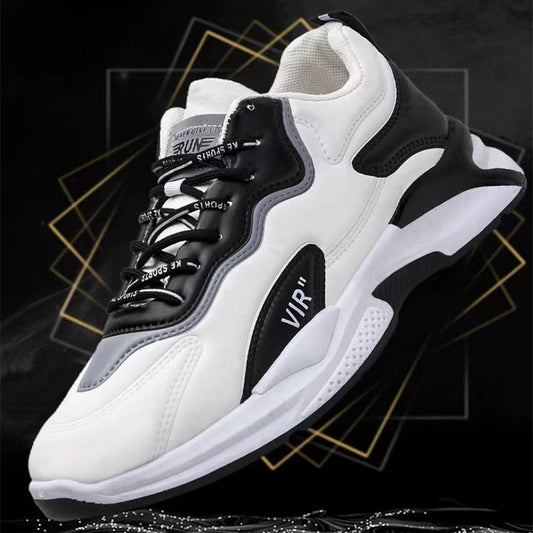 Fashion Black White Sneakers Casual Outdoor Lightweight Breathable Footwear Boys - ROMART GLOBAL LTD
