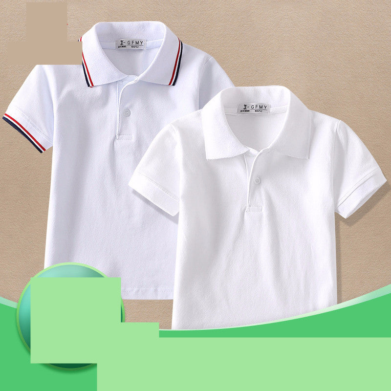 CUHK Children's White Lapel T Shirt Boys - ROMART GLOBAL LTD