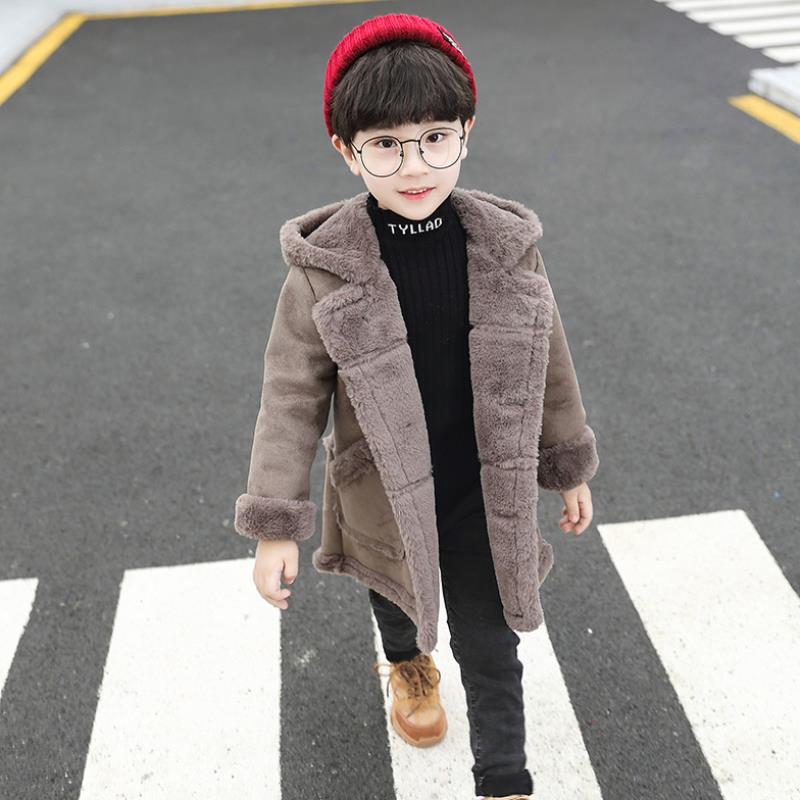 Kids Padded Suede Trench Coat BOYS - ROMART GLOBAL LTD