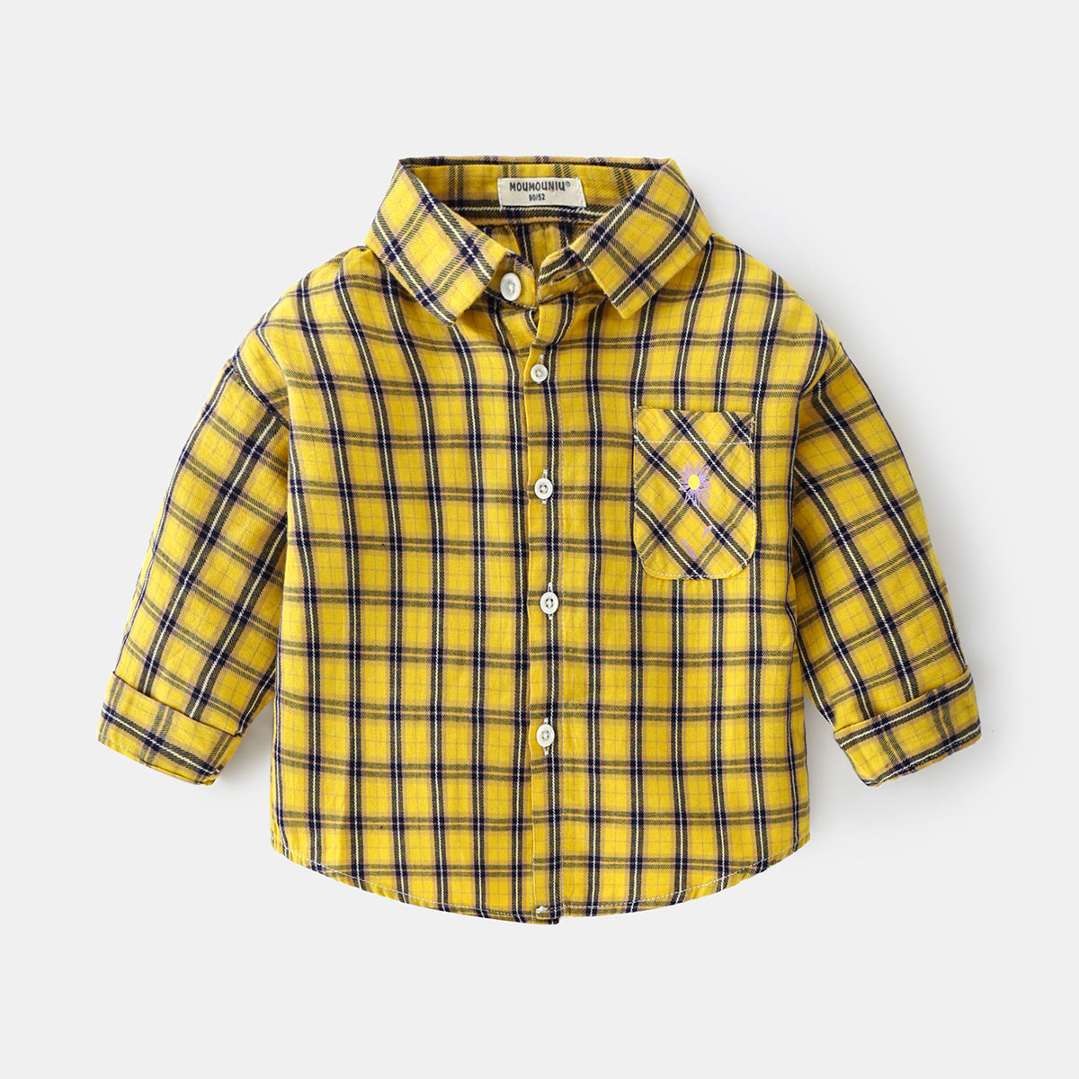 New Plaid Long Sleeve Shirt For Boys