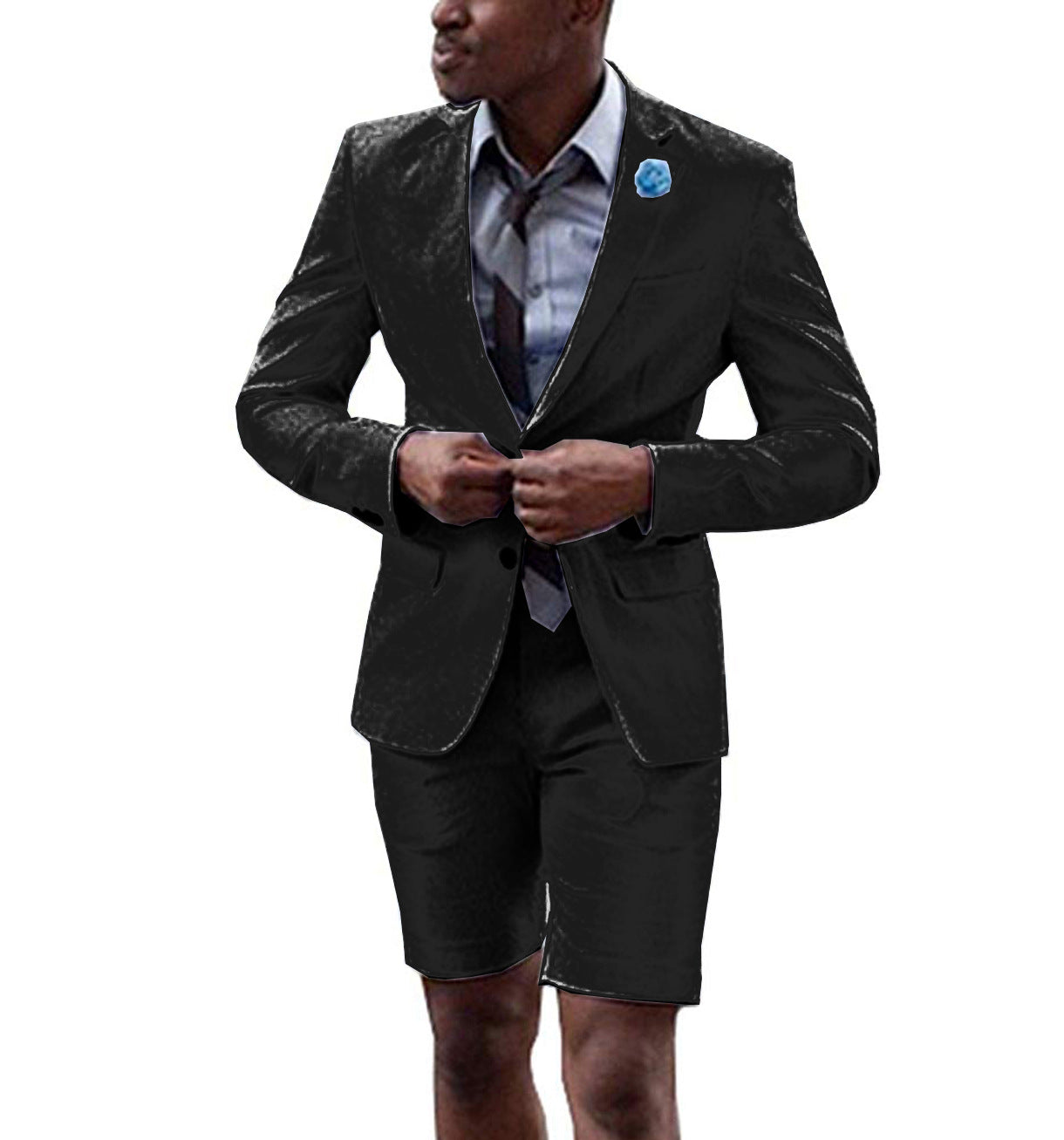 2-Piece Fashion Shorts & Jacket Suit For Men