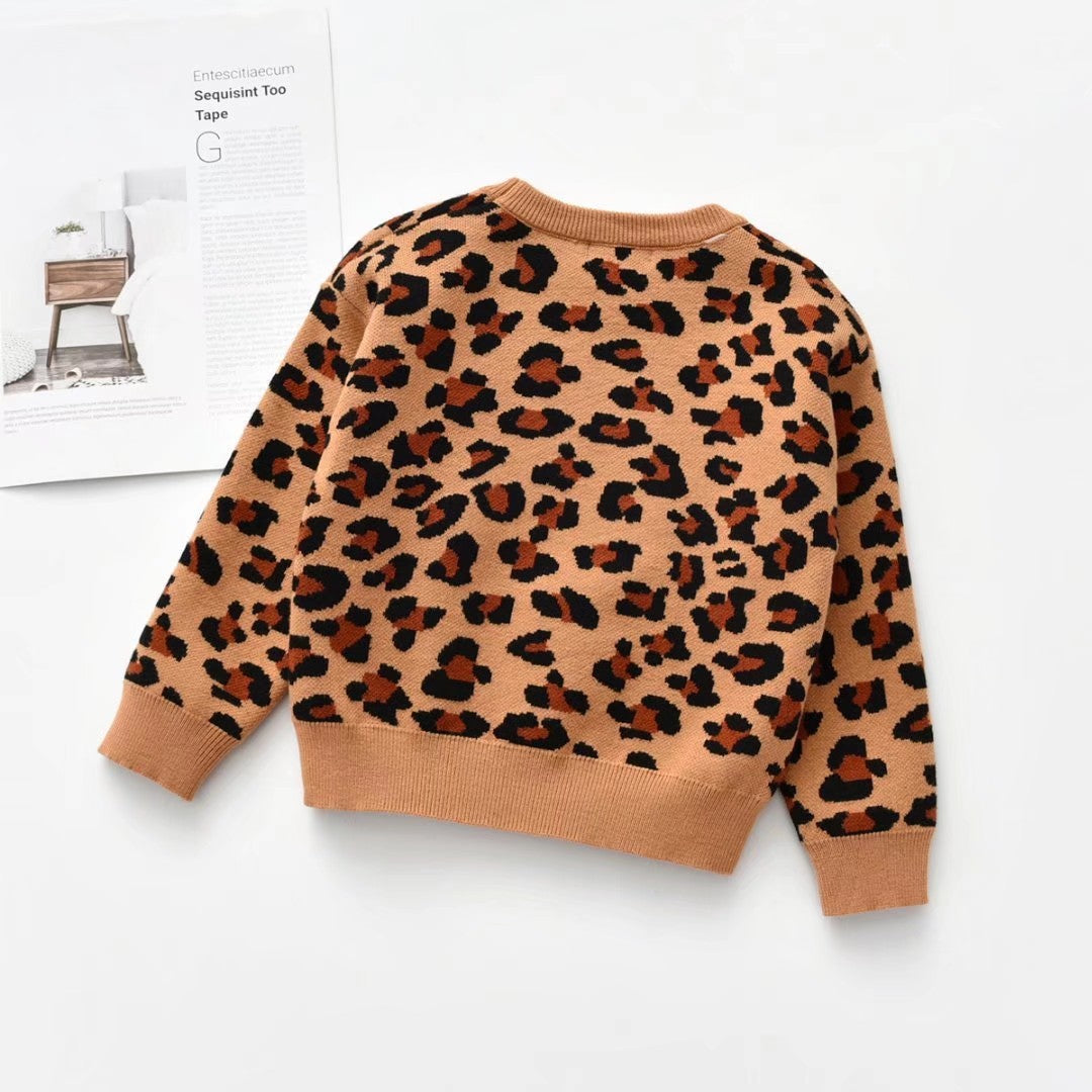 New Korean Style Jumper Leopard Sweater For Kids - ROMART GLOBAL LTD